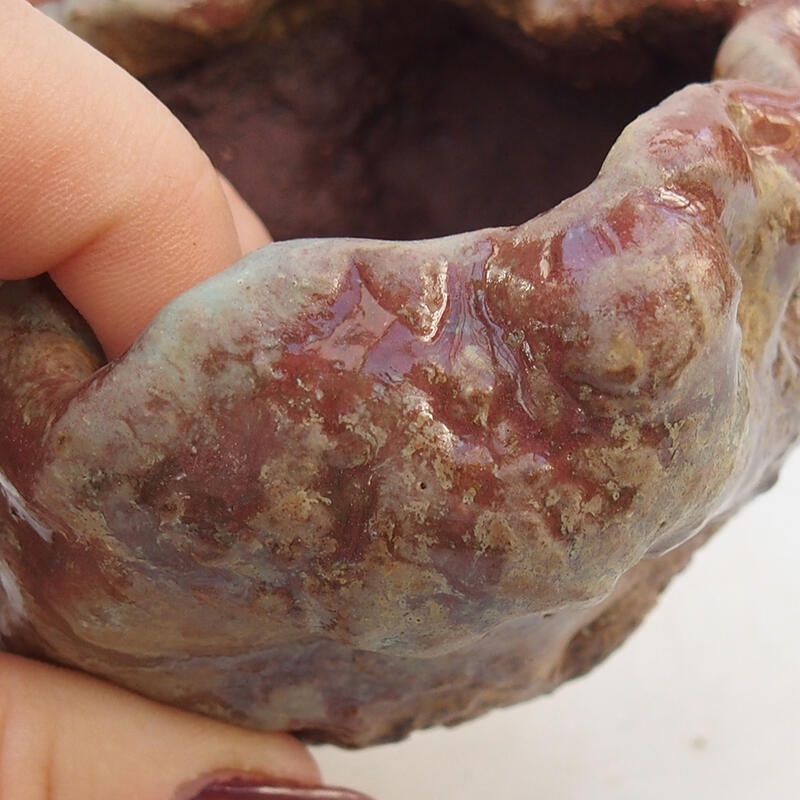 Kerámia kagyló 8 x 8 x 6 cm , rózsaszín színű