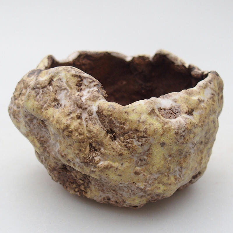 Kerámia kagyló 8 x 8 x 6 cm , sárga