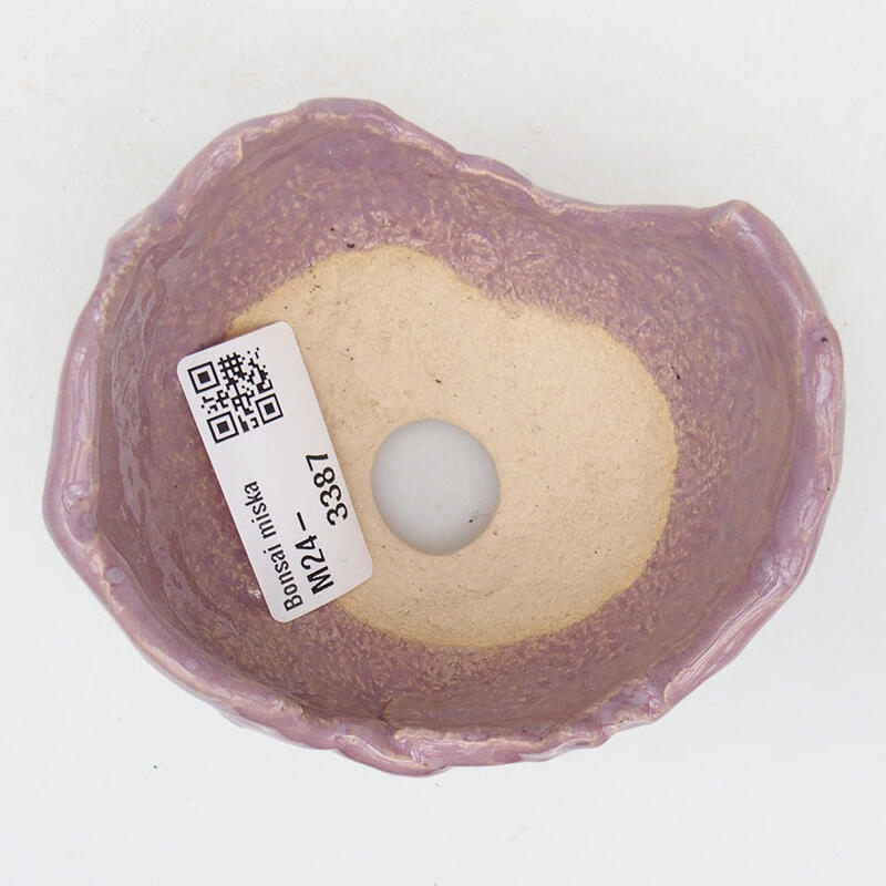 Kerámia kagyló 9,5 x 8 x 6 cm , lila színű