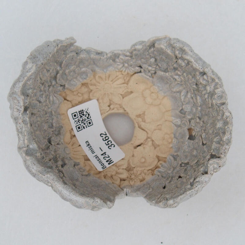 Kerámia kagyló 9,5 x 8 x 7 cm , szürke színű