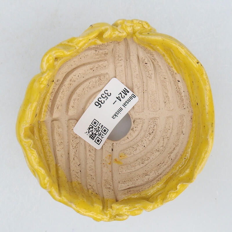 Kerámia kagyló 9,5 x 9 x 6 cm , sárga színű