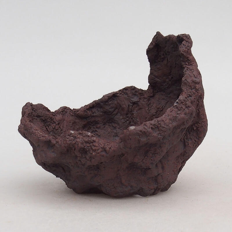 Kerámia kagyló 9 x 11 x 9 cm , színe barnásvörös