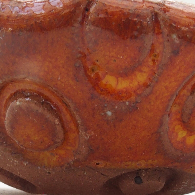 Kerámia kagyló 9 x 8,5 x 5 cm , narancssárga színű