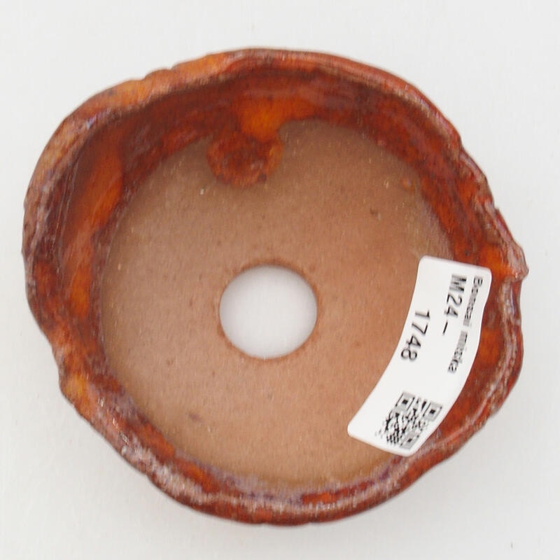 Kerámia kagyló 9 x 8,5 x 5 cm , narancssárga színű