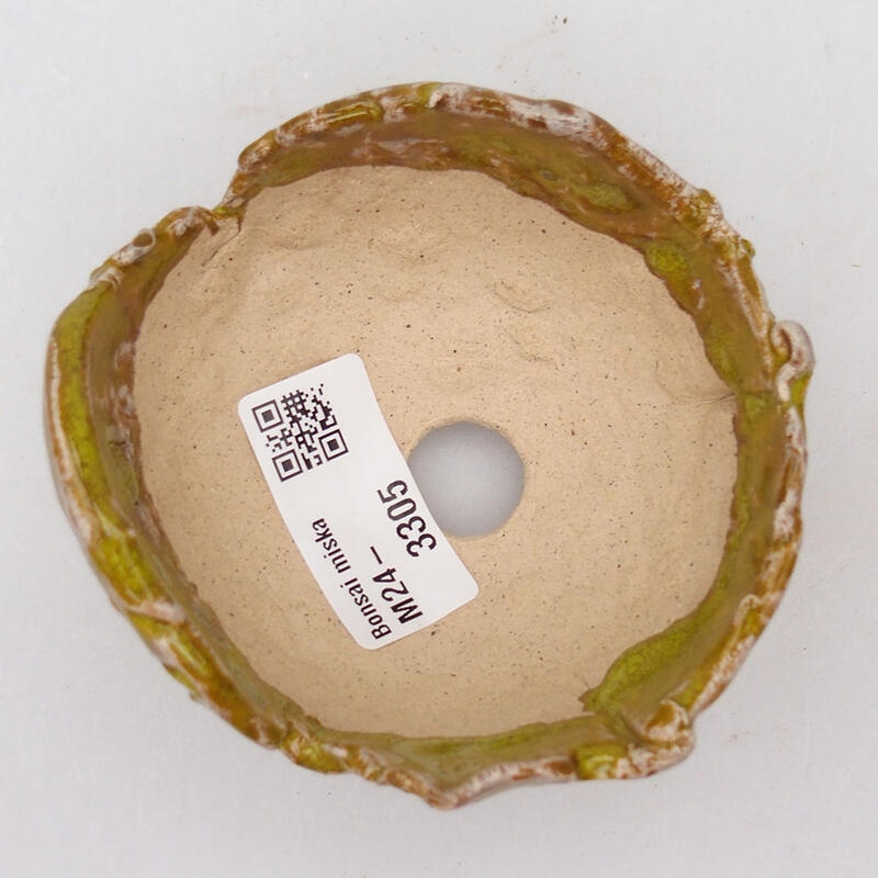 Kerámia kagyló 9 x 8,5 x 6 cm , zöld színű