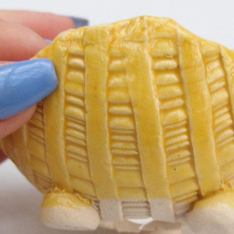 Kerámia kagyló 9 x 8,5 x 6 cm , sárga