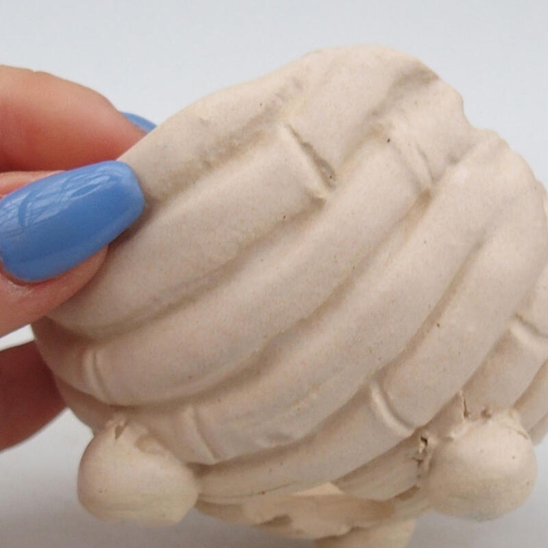 Kerámia kagyló 9 x 8,5 x 7 cm , bézs színű