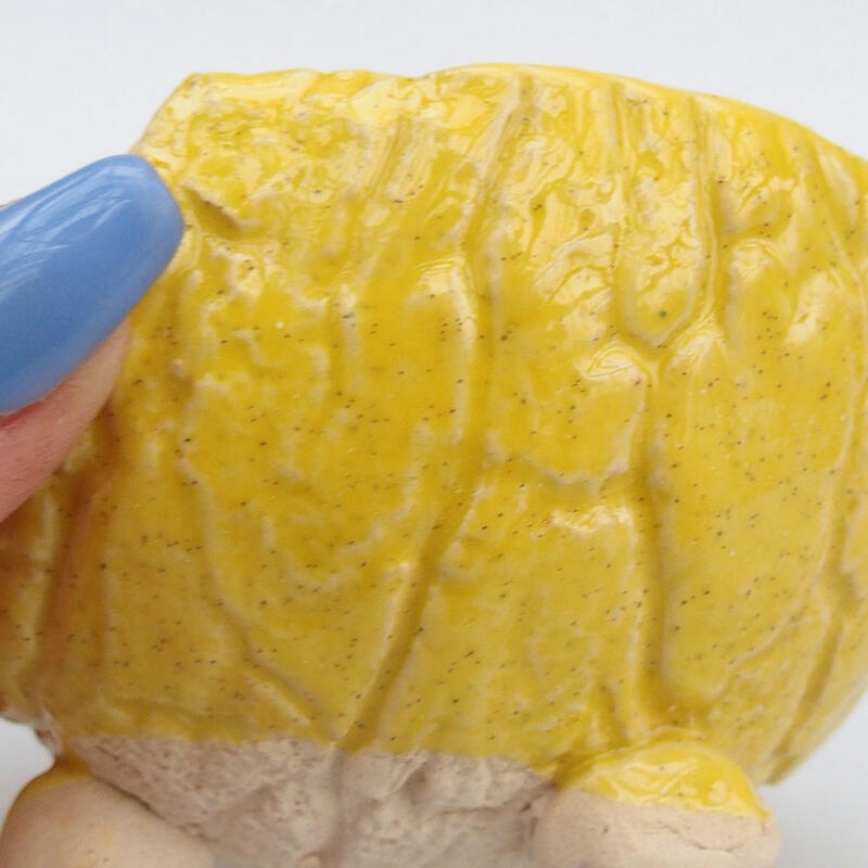 Kerámia kagyló 9 x 8,5 x 7 cm , sárga