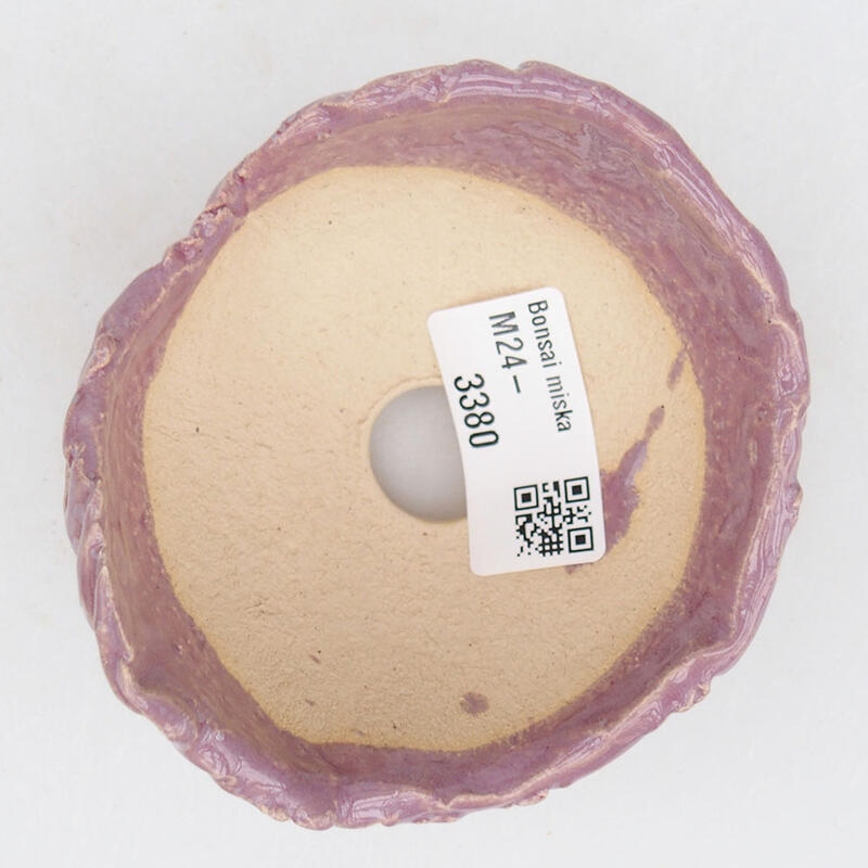 Kerámia kagyló 9 x 8 x 5,5 cm , lila színű