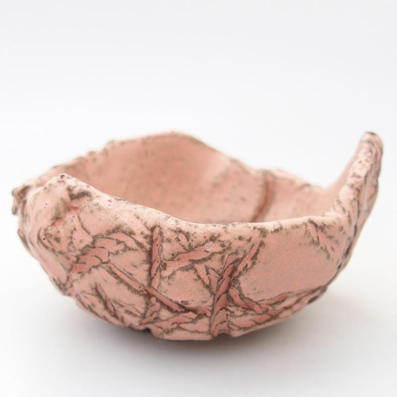 Kerámia kagyló 9 x 8 x 5 cm , rózsaszín színű