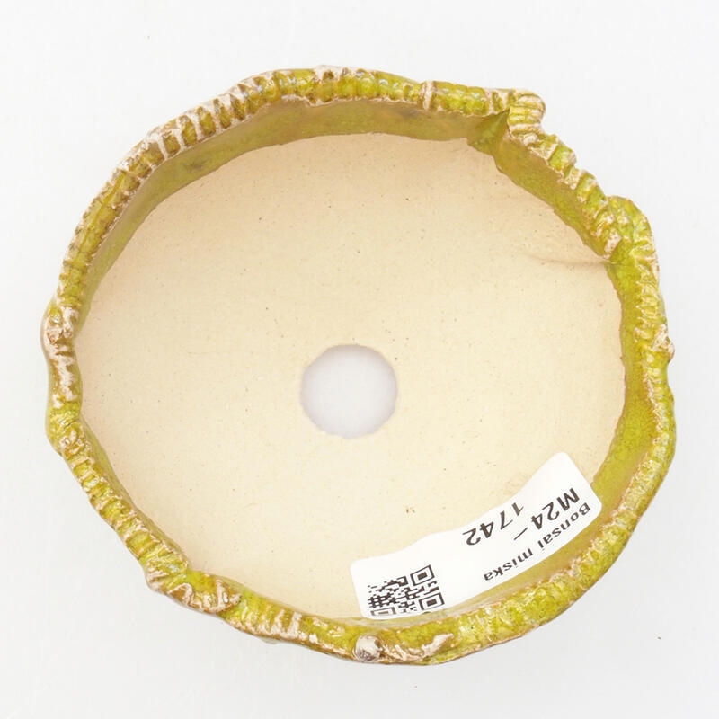 Kerámia kagyló 9 x 8 x 5 cm , zöld színű