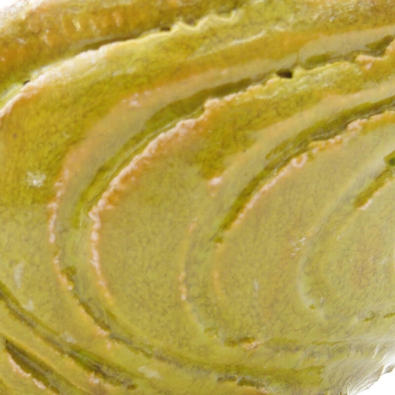 Kerámia kagyló 9 x 8 x 5 cm , zöld színű