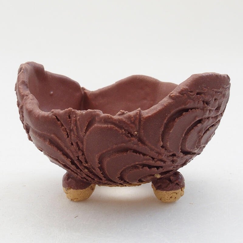 Kerámia kagyló 9 x 9 x 5,5 cm , barna színű