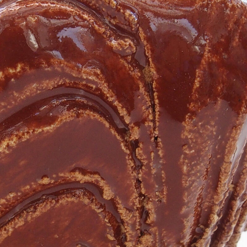 Kerámia kagyló 9 x 9 x 5,5 cm , barna színű