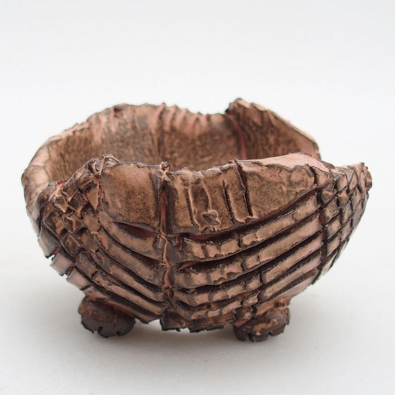 Kerámia kagyló 9 x 9 x 6 cm , rózsaszín színű