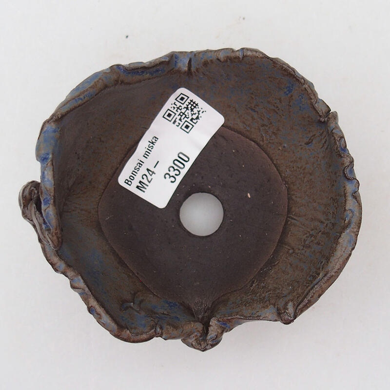 Kerámia kagyló 9 x 9 x 7 cm , kék színű