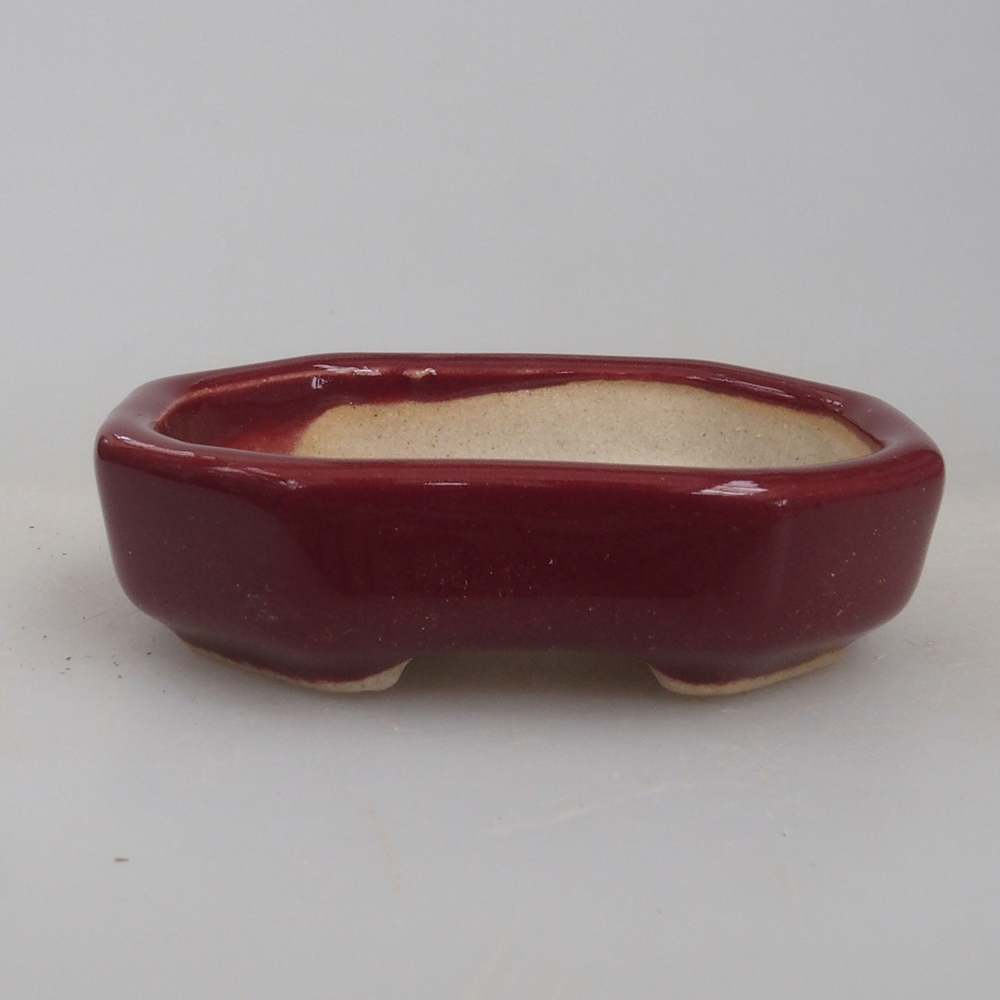 Mini bonsai tál 5,5 x 4 x 1,5 cm, bordó színben