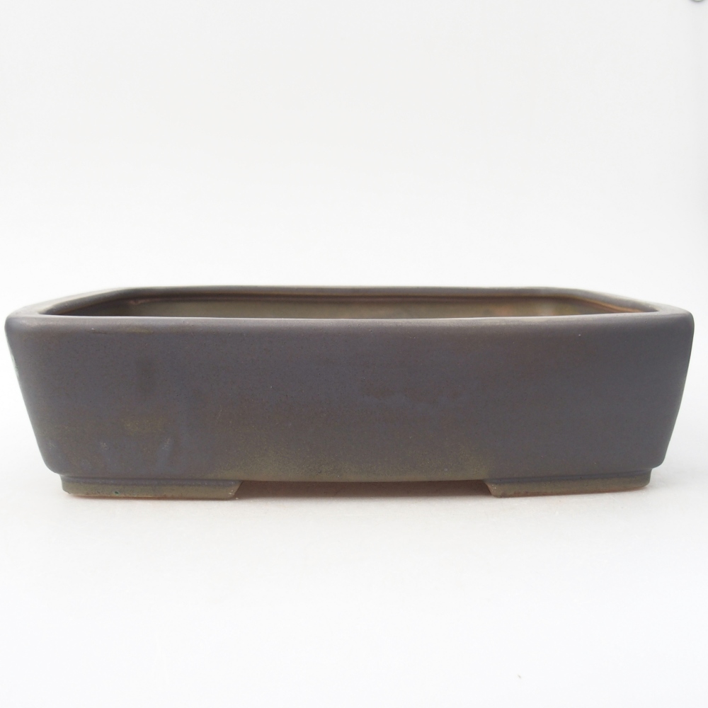 Kerámia bonsai tál 26,5 x 20,5 x 6,5 cm, szürke