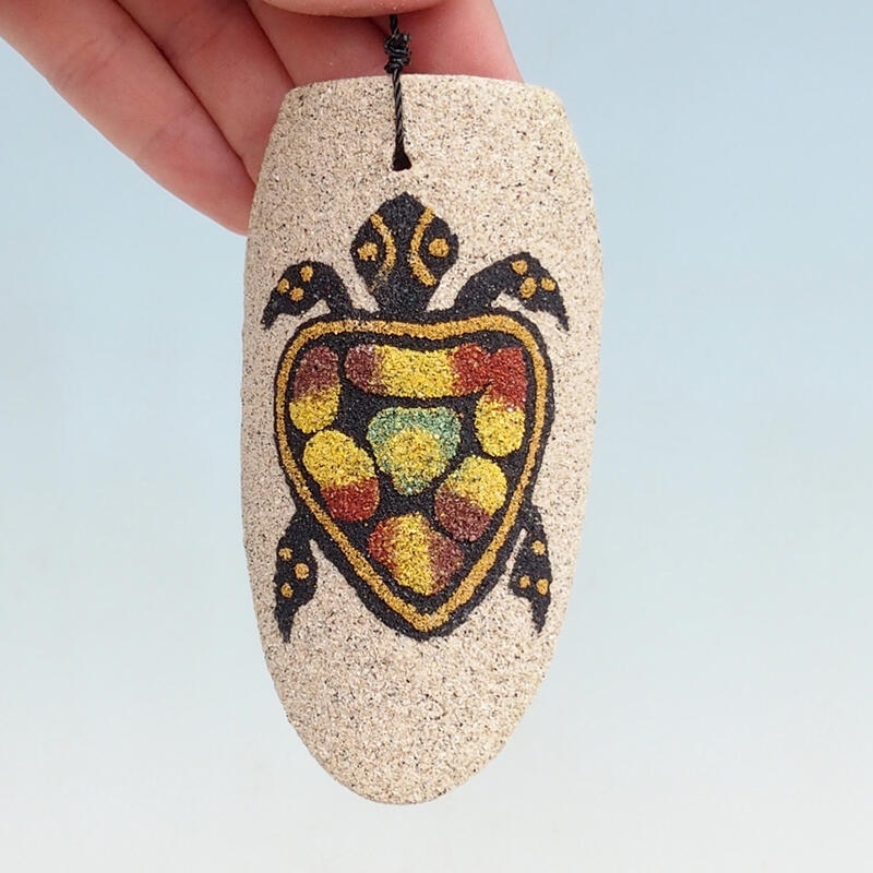 Fém harangjáték henger teknős 110 cm