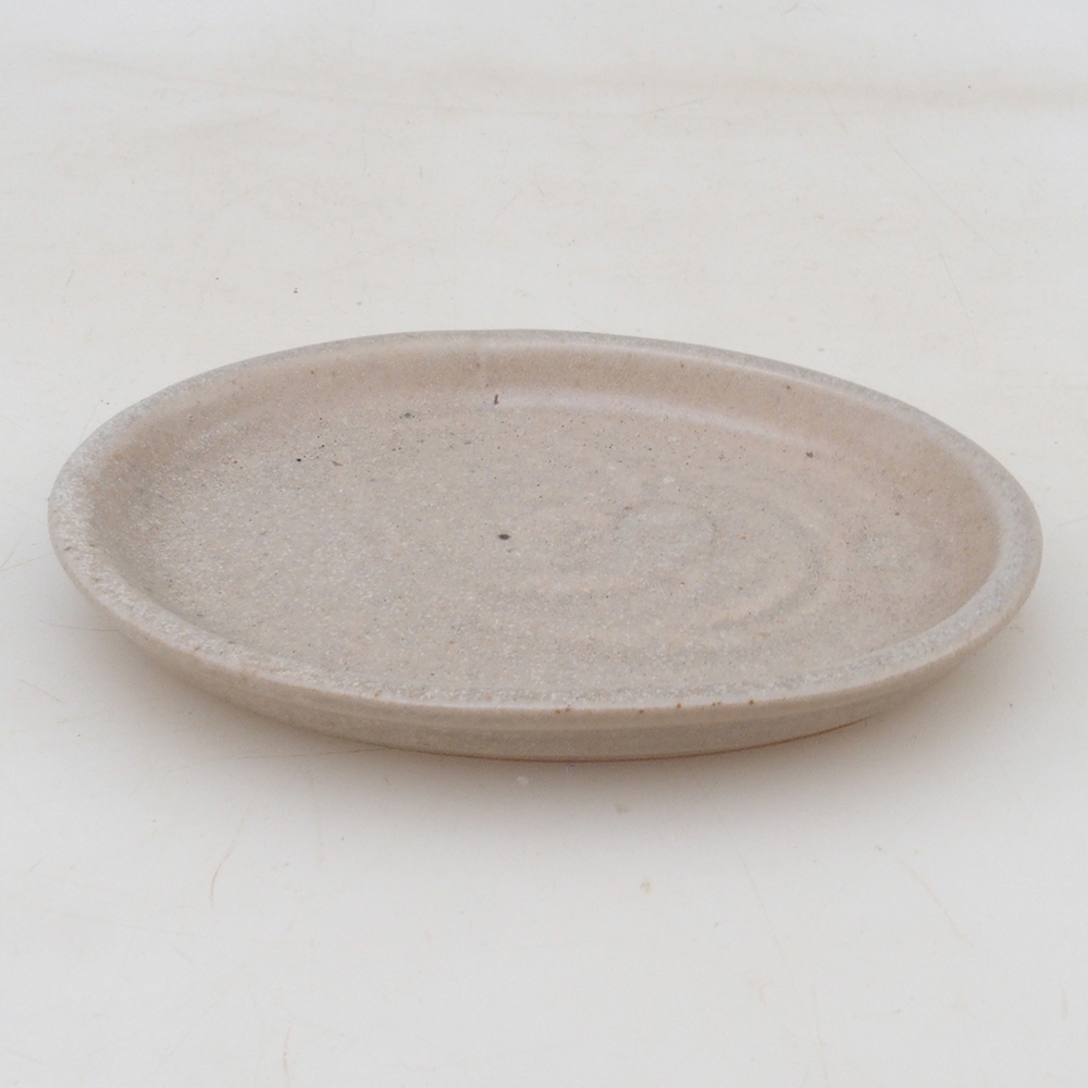 Kerámia csészealj H04 - 10,5 x 8 x 1 cm - bézs színű