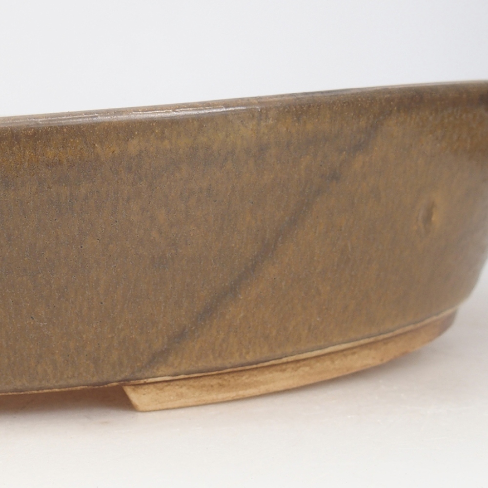 kerámia bonsai tál 32 x 28 x 6 cm, barna