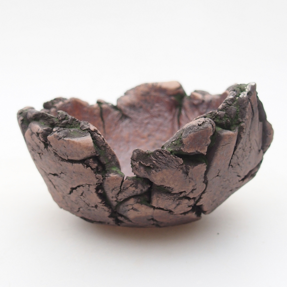 Kerámia kagyló 9,5 x 9,5 x 6 cm , zöld színű