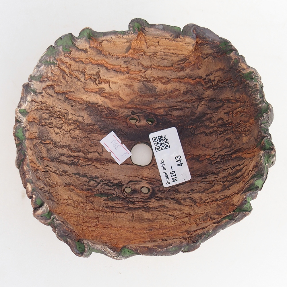 Kerámia kagyló 15 x 14 x 7 cm , zöld színű