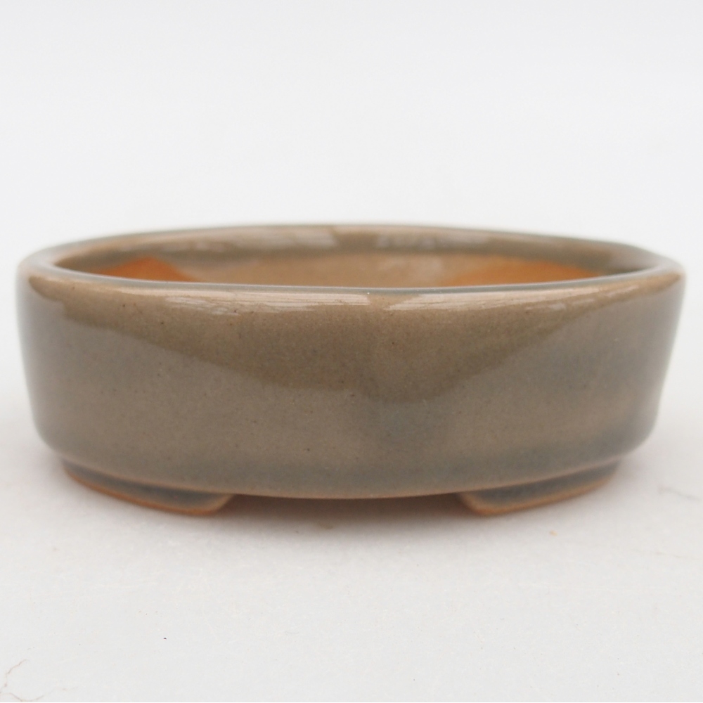 kerámia bonsai tál 9,5 x 8 x 3 cm, szürke