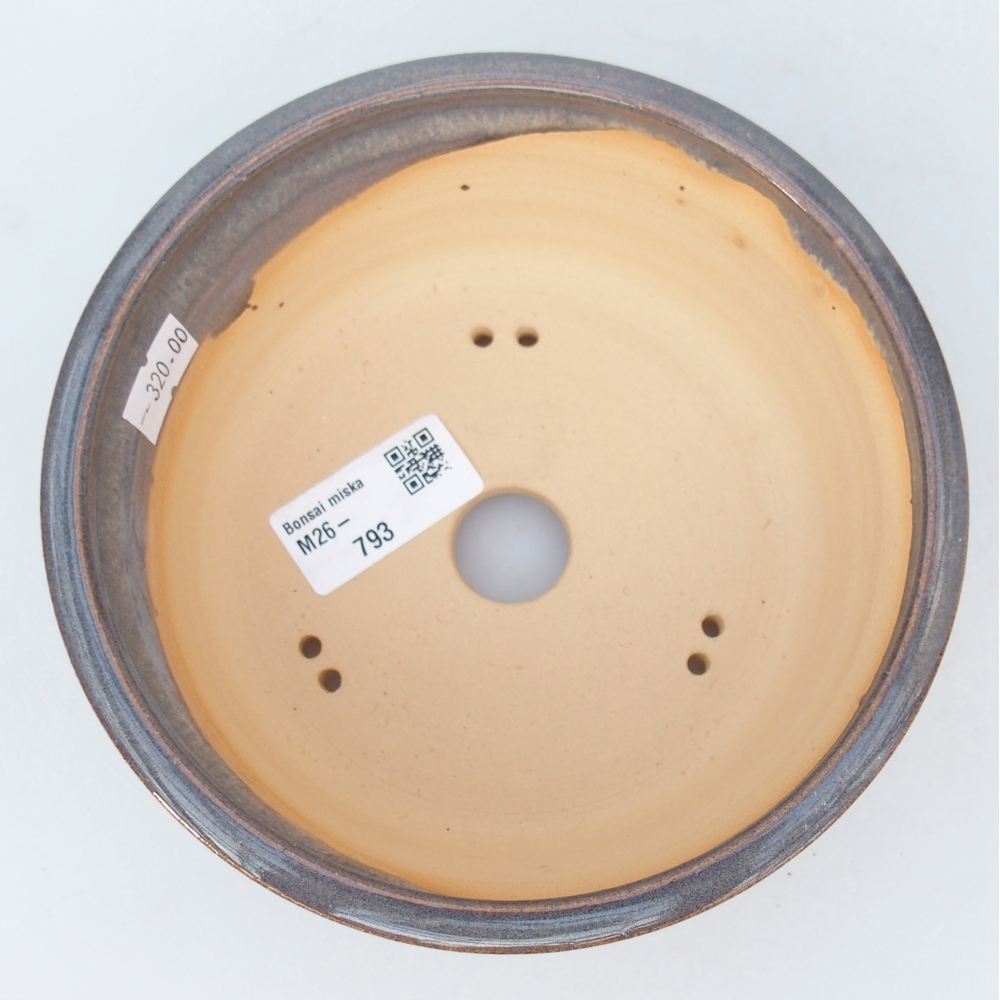 Kerámia bonsai tál 15,5 x 15,5 x 6 cm, szürke