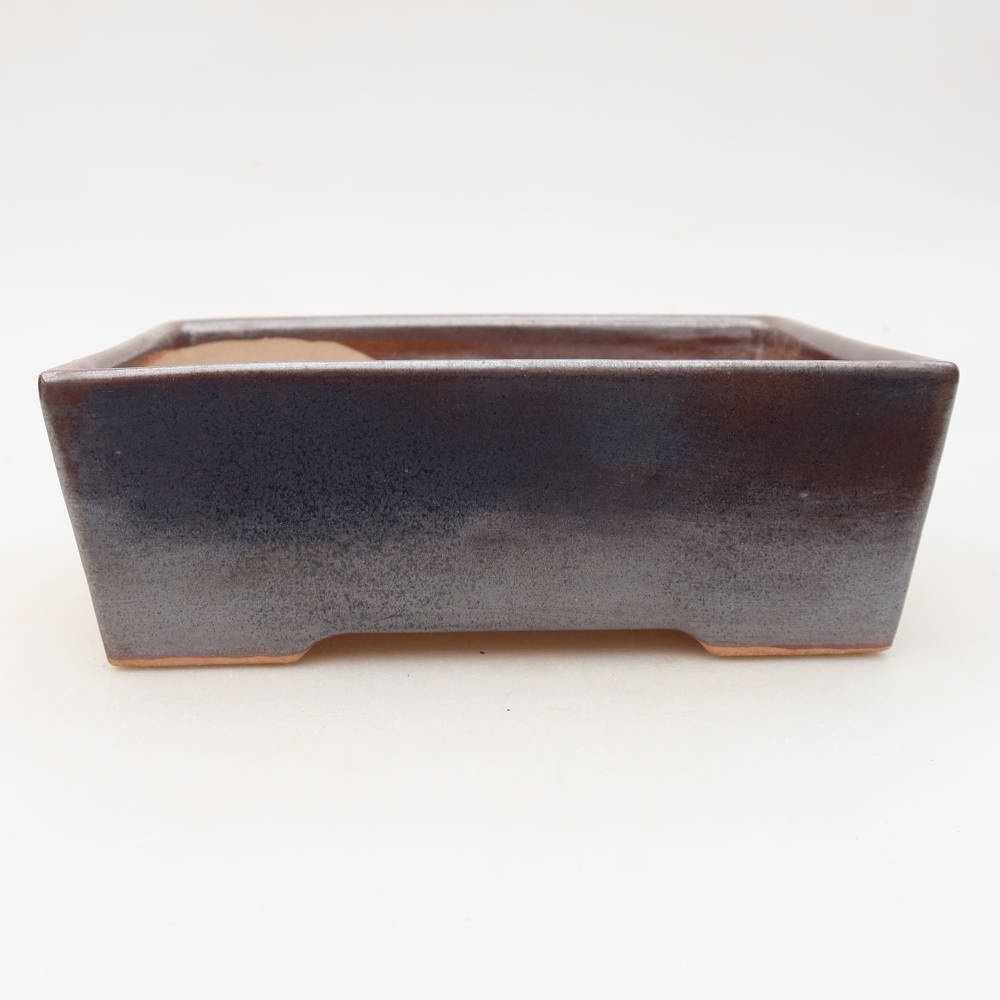 Kerámia bonsai-tál, 16 x 11,5 x 5,5 cm, barna színű