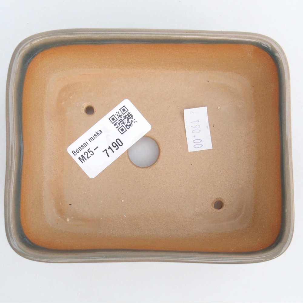 kerámia bonsai tál 12 x 10 x 4 cm, szürke
