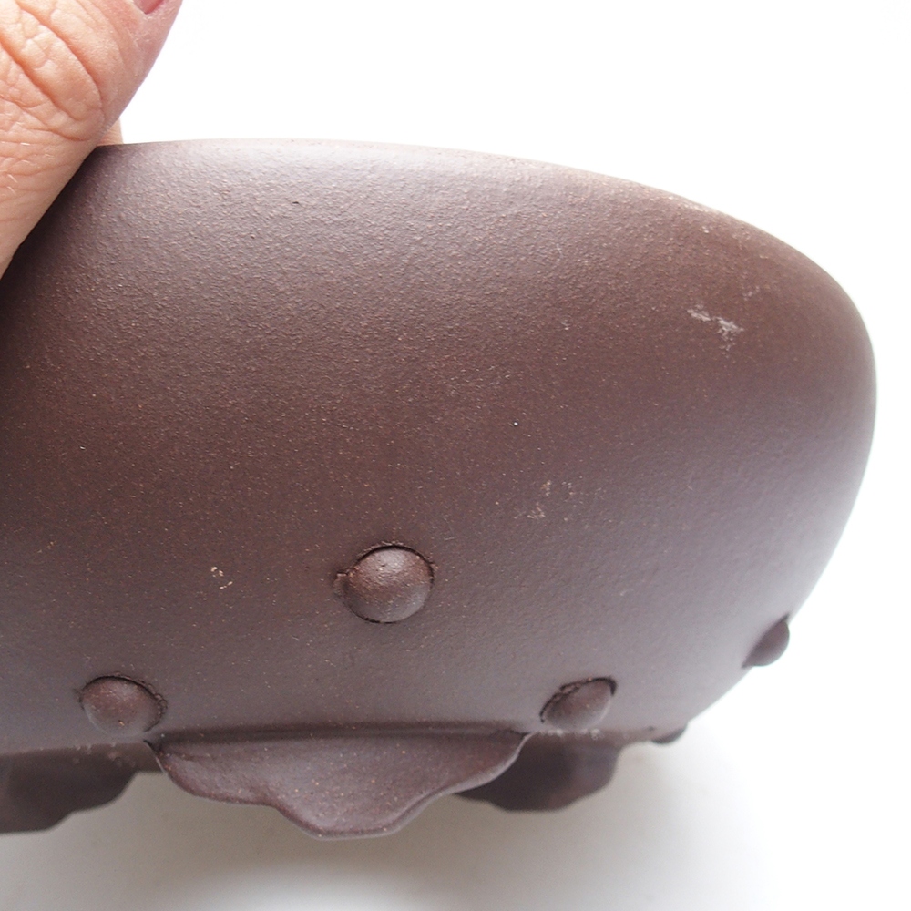 Tál 22 x 22 x 8,5 cm barna színben