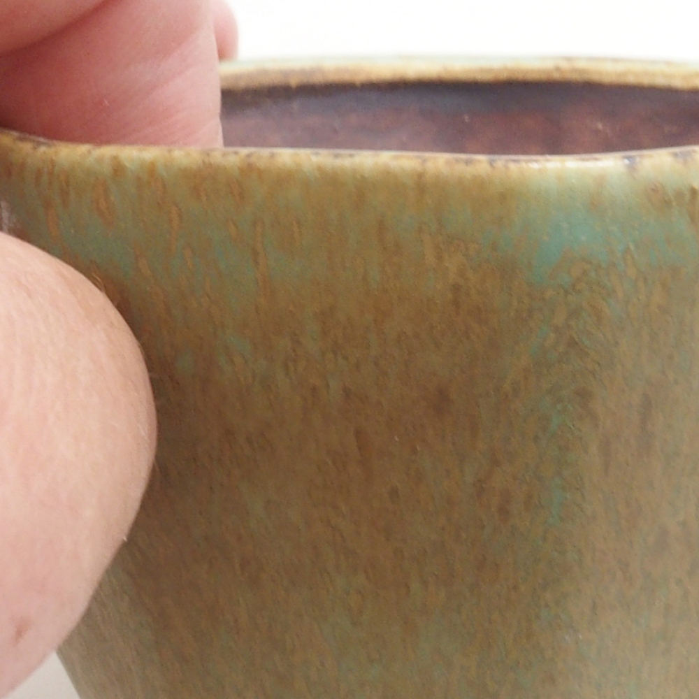 kerámia bonsai tál 10 x 8,5 x 4 cm, barna