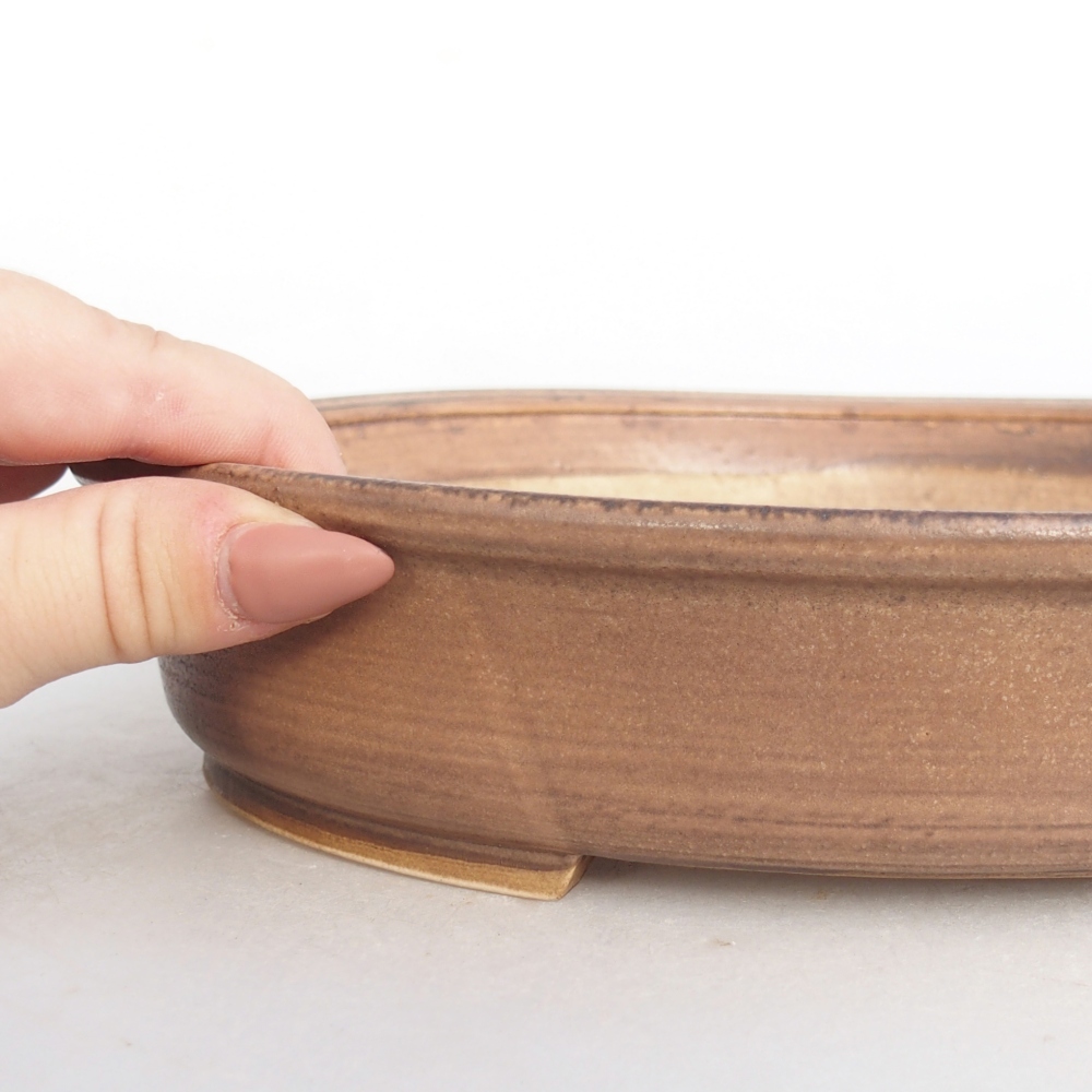 kerámia bonsai tál 24 x 20,5 x 5 cm, rózsaszínű