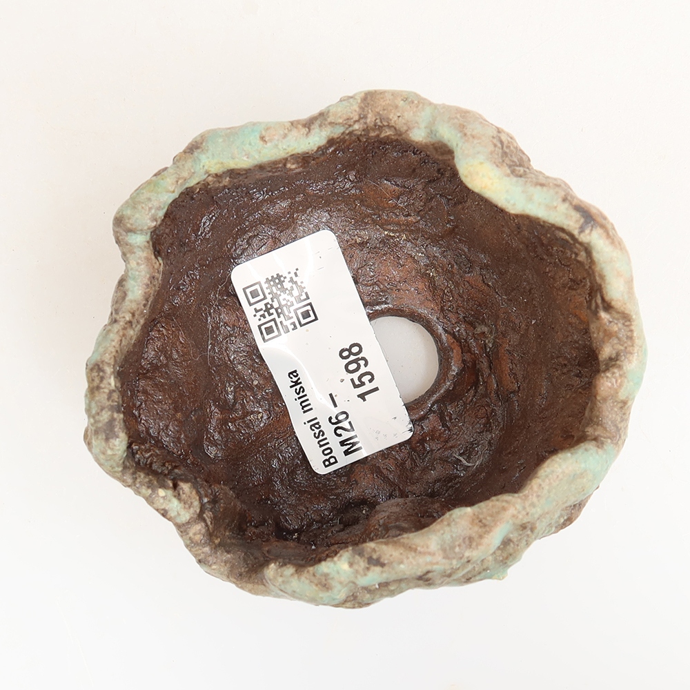 Kerámia kagyló 7 x 6 x 6 cm , zöld színű