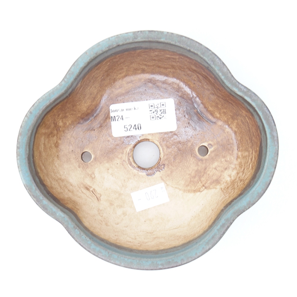 kerámia bonsai tál 13,5 x 13 x 5 cm, kék színben