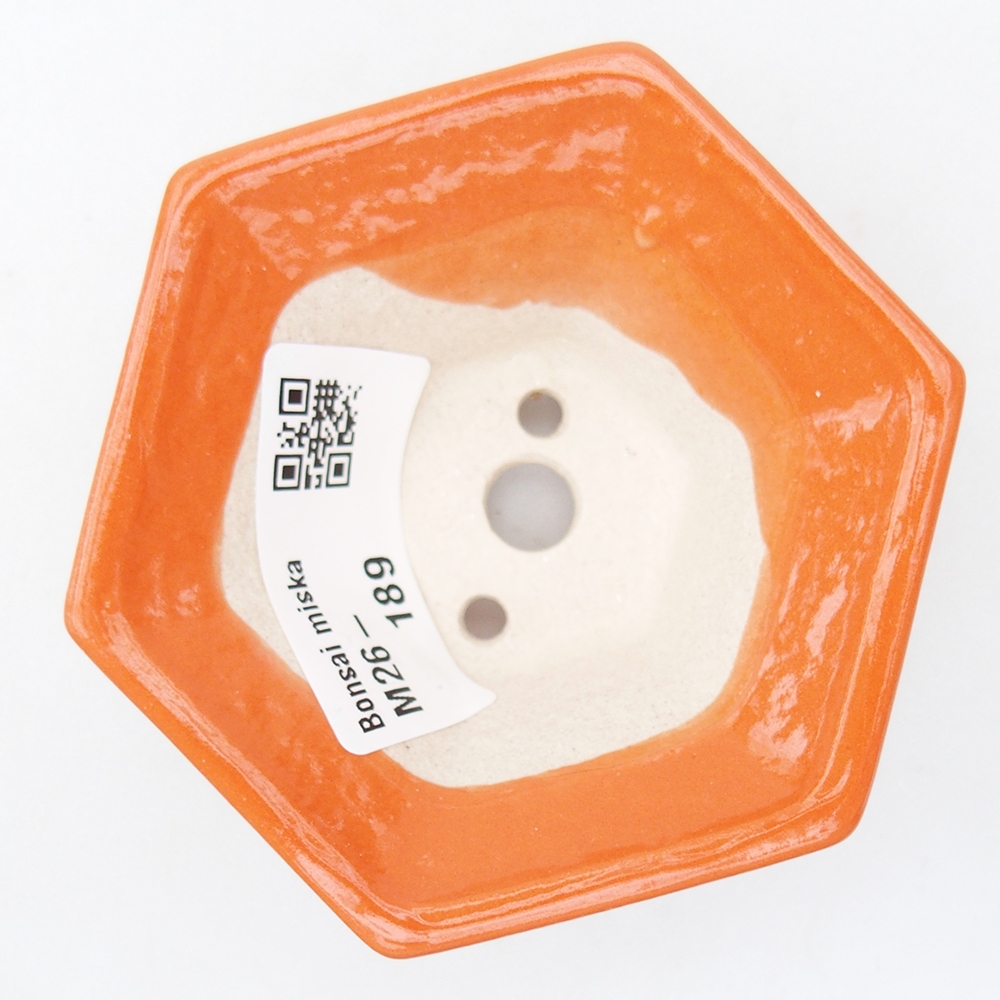 Mini bonsai tál 8 x 7 x 3,5 cm, narancs színben