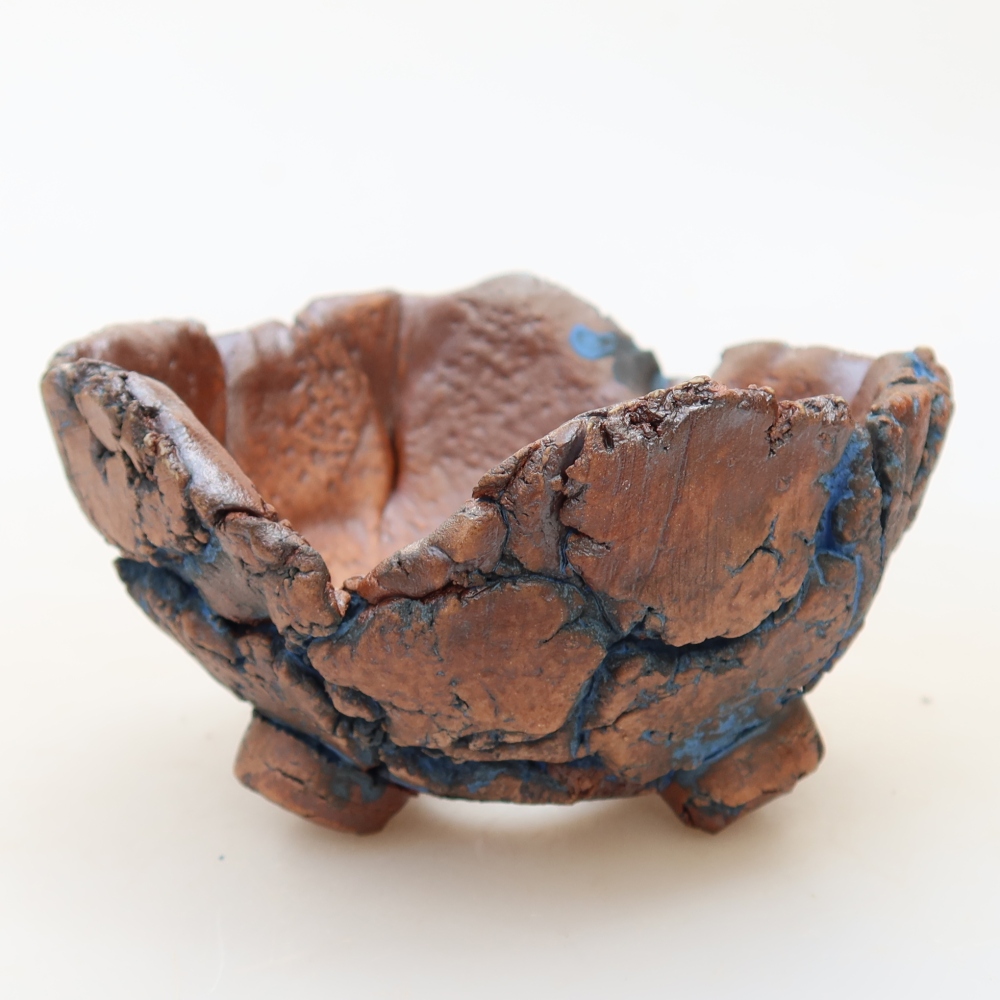 Kerámia héj, 9 x 8,5 x 5 cm, kék színű