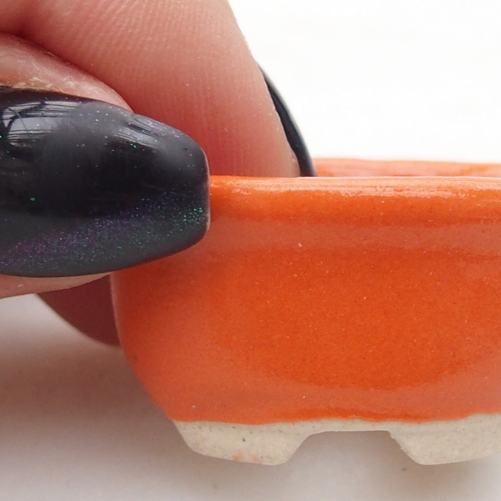 Mini bonsai tál 3 x 2,5 x 2 cm, narancssárga