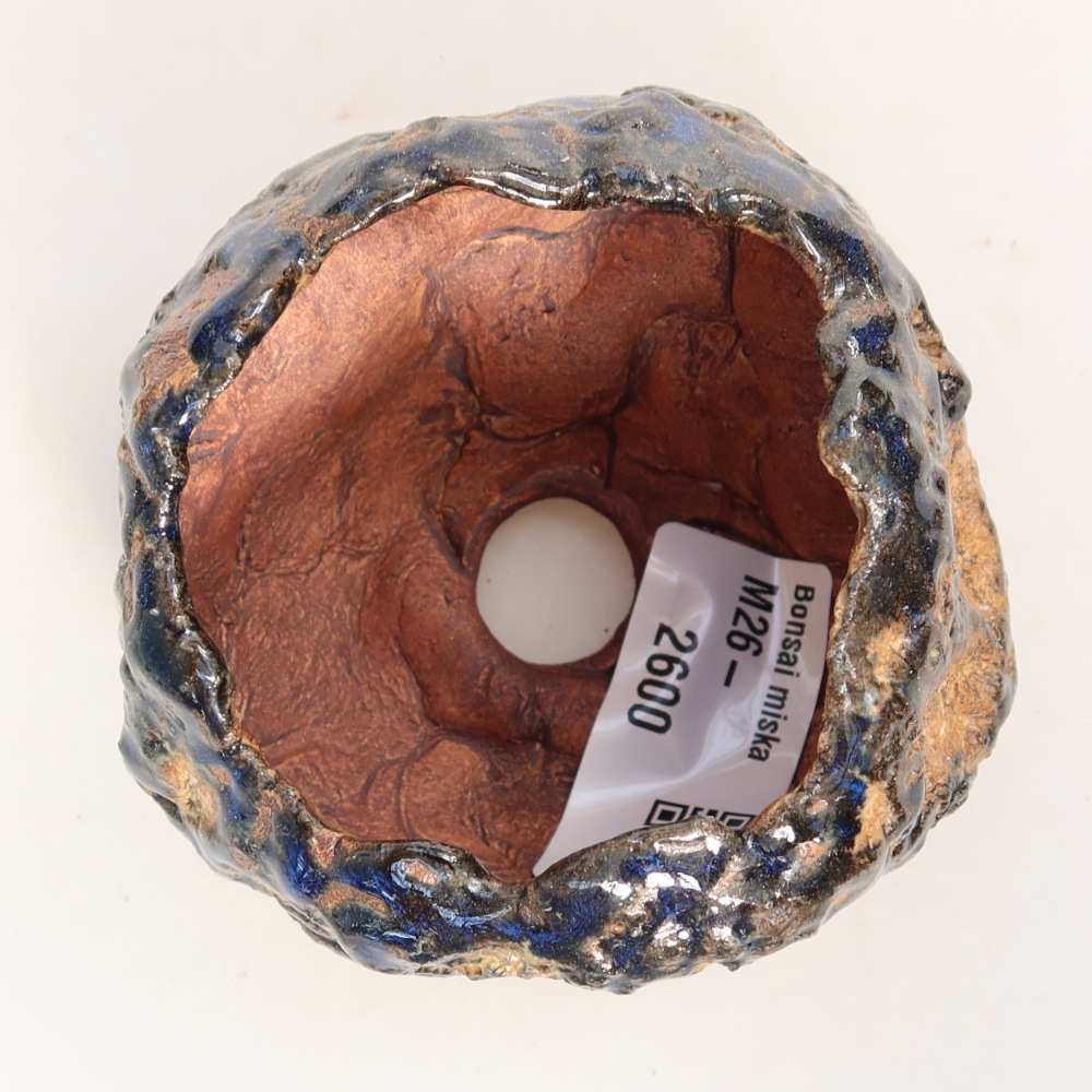 Kerámia héj  7 x 7 x 5,5 cm, szín: kékesbarna