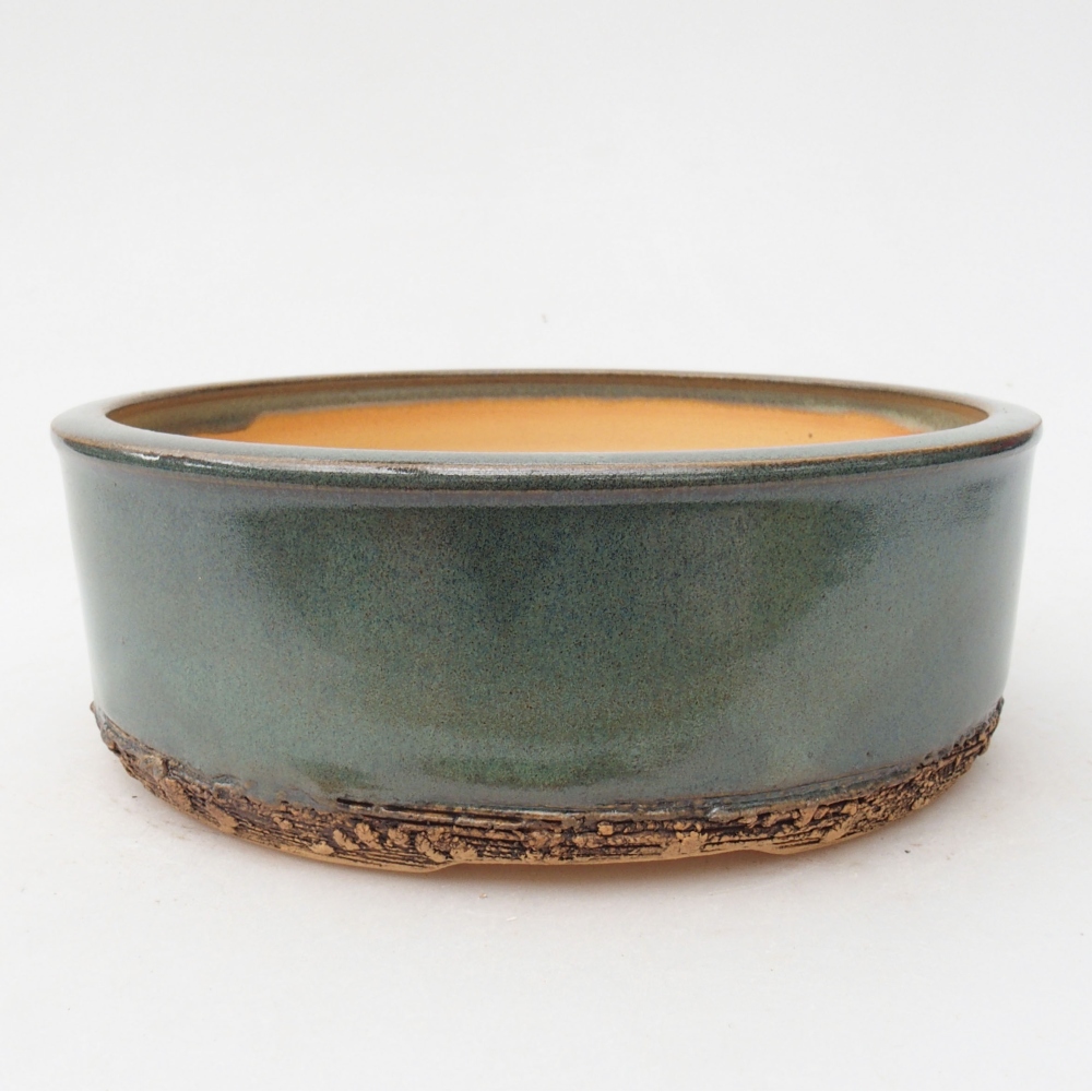 kerámia bonsai tál 17 x 17 x 6 cm, zöld