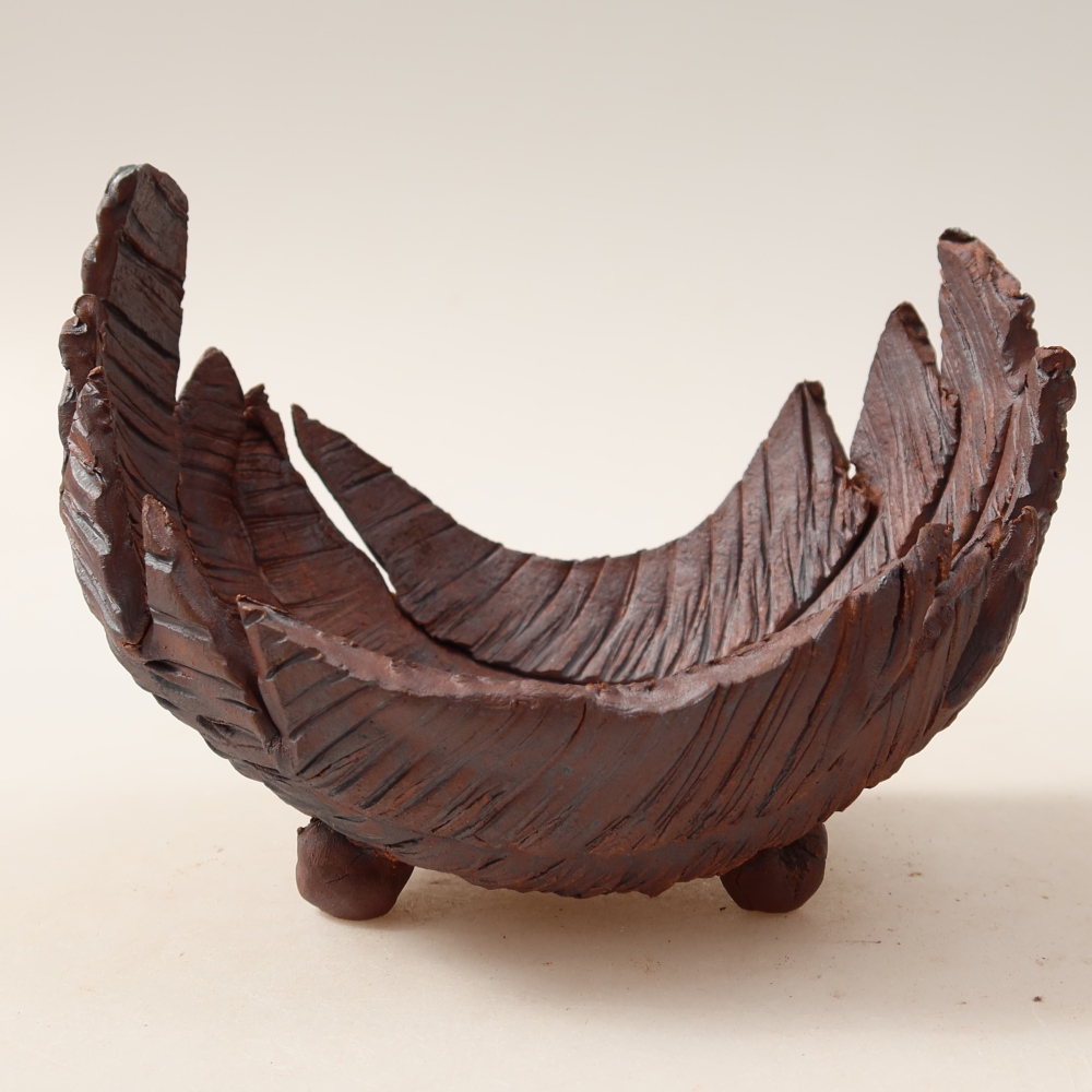 Kerámia héj  14,5 x 11 x 11 cm, barna színű