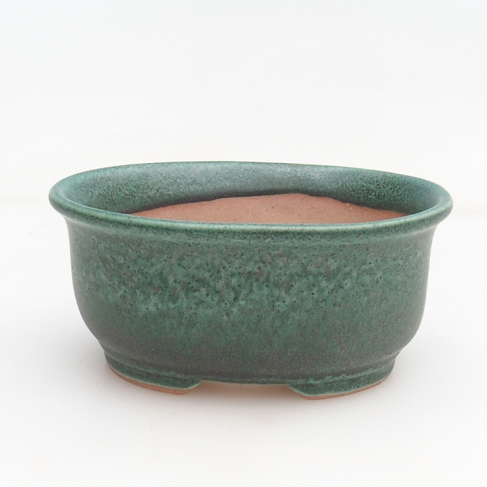 Bonsai tál + csészealj H11 - 11,5 x 10 x 4 cm. - zöld