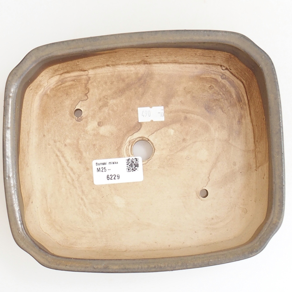 kerámia bonsai tál 21 x 18 x 6 cm, barna