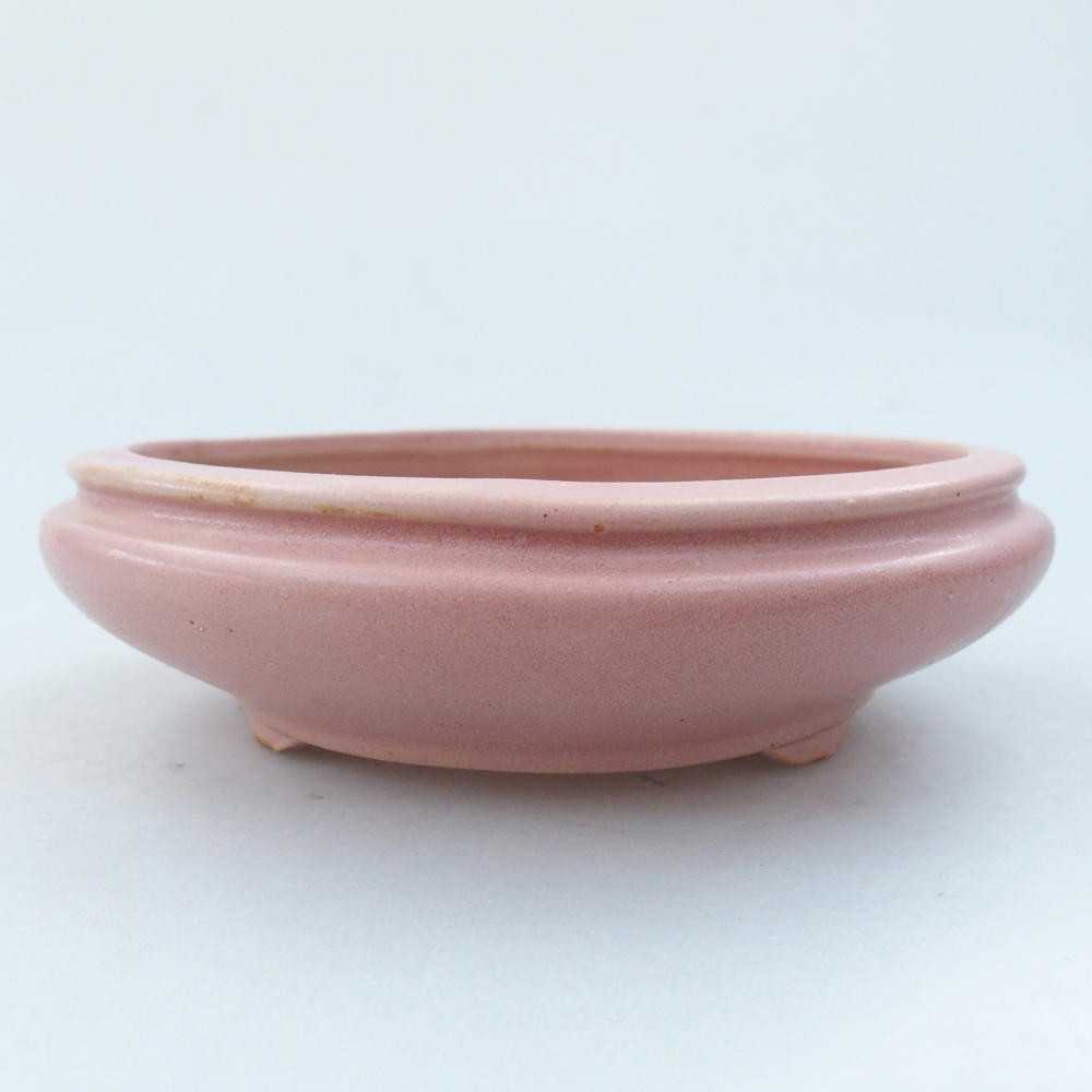 Kerámia bonsai tál 15 x 15 x 5 cm, rózsaszínű