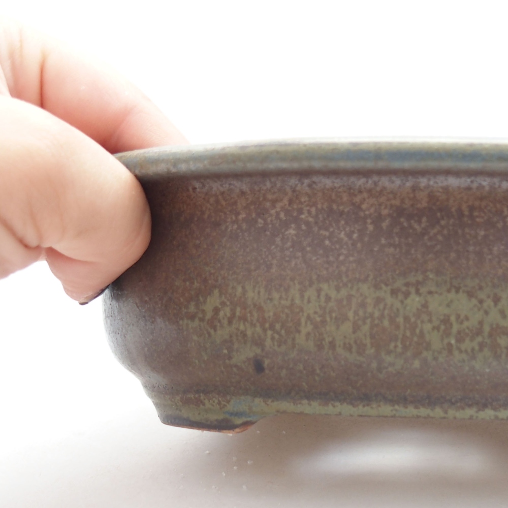 kerámia bonsai tál 22 x 17 x 5 cm, zöld