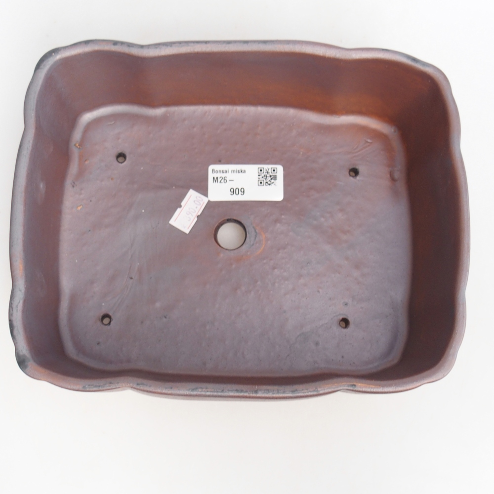 Kerámia bonsai tál 21 x 17 x 7 cm, fém színben