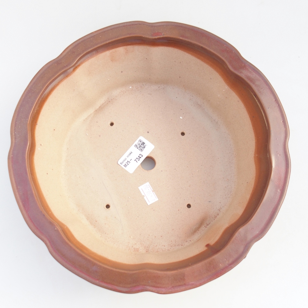 kerámia bonsai tál 26 x 26 x 8,5 cm, bordó, bordó