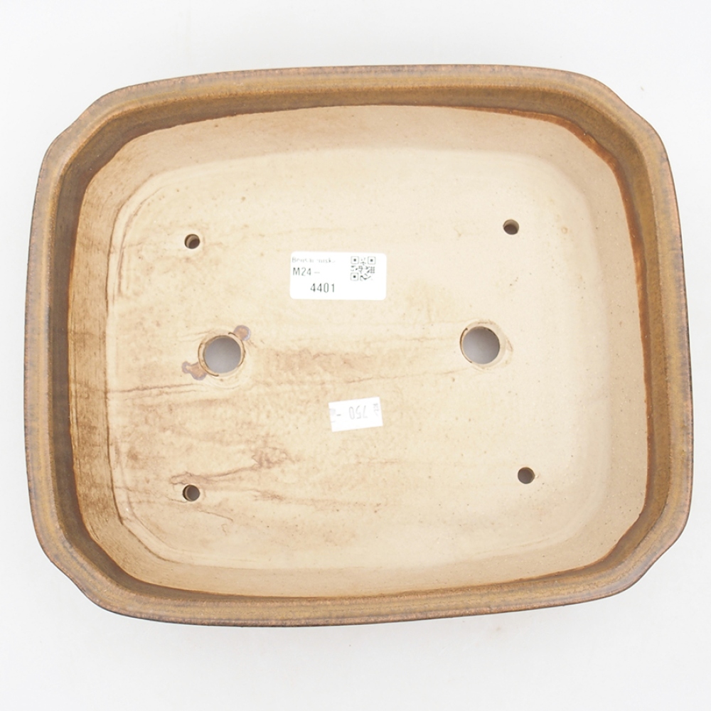 kerámia bonsai tál 24,5 x 21 x 6 cm, barna