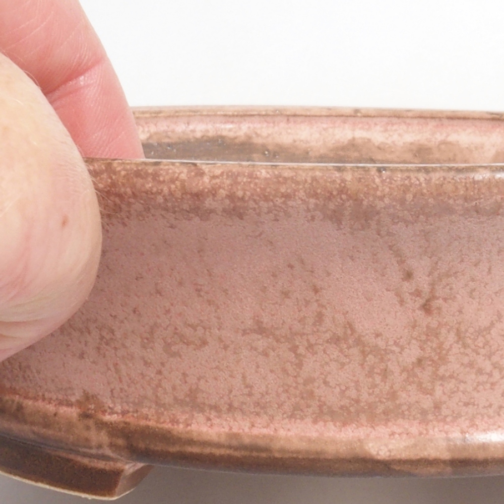 kerámia bonsai tál 10 x 8,5 x 4 cm, barna